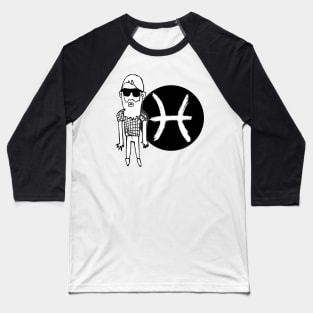 Pisces Zodiac Man, Pisces Guy Baseball T-Shirt